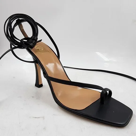 Brother Vellies Bike Strappy Tassel High Heel Sandals Women's 6 Midnight Lace Up - Picture 14 of 15